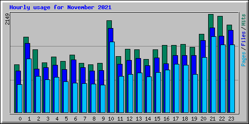 Hourly usage for November 2021