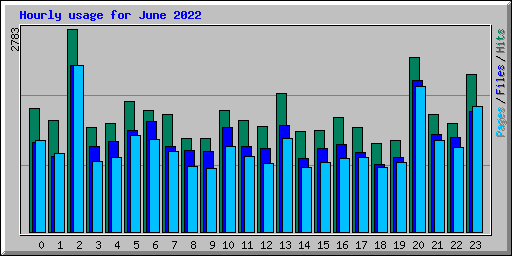 Hourly usage for June 2022