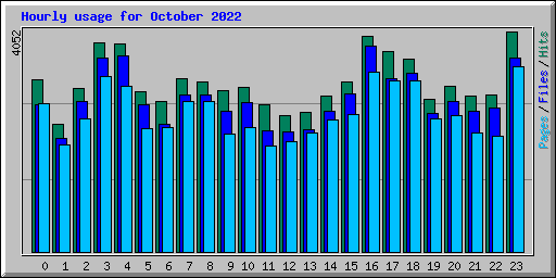 Hourly usage for October 2022