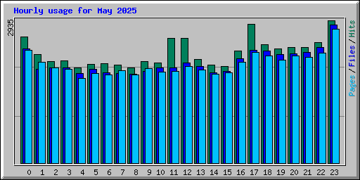 Hourly usage for May 2025