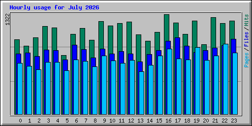 Hourly usage for July 2026